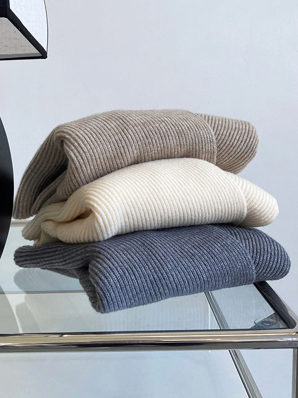 French Grey Cross V-Neck Long Sleeve Sweater QX012 shopify