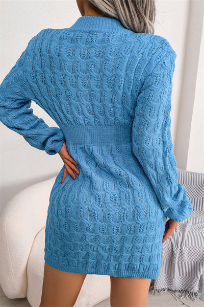 Fashion Casual Solid Patchwork O Neck Long Sleeve Dresses Furdela