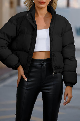 Casual Solid Pocket Turtleneck Outerwear GJ0016 Furdela