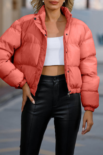 Casual Solid Pocket Turtleneck Outerwear GJ0016 Furdela