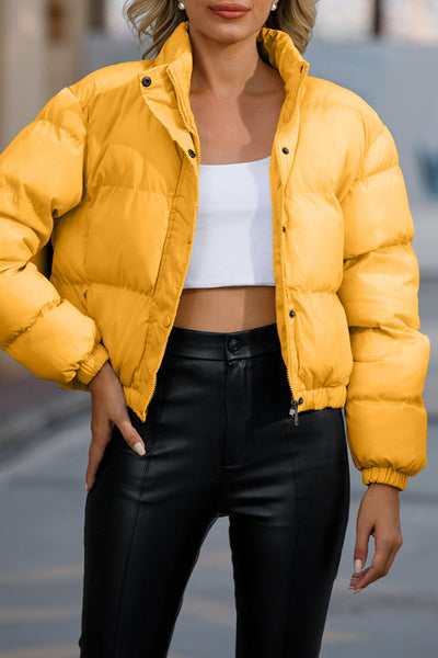 Casual Solid Pocket Turtleneck Outerwear GJ0016 Furdela