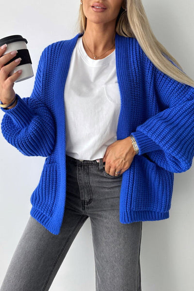 Elegant Solid Pocket V Neck Outerwear YE9843