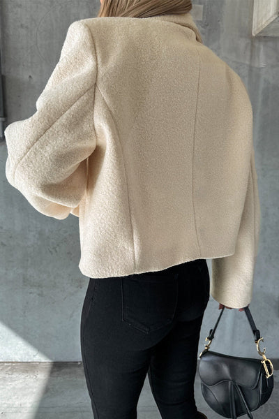 Elegant Solid Turndown Collar Outerwear YE9861