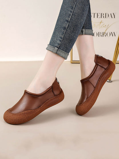 Women Autumn Casual Soft Leather Flat Shoes AS1007 BC