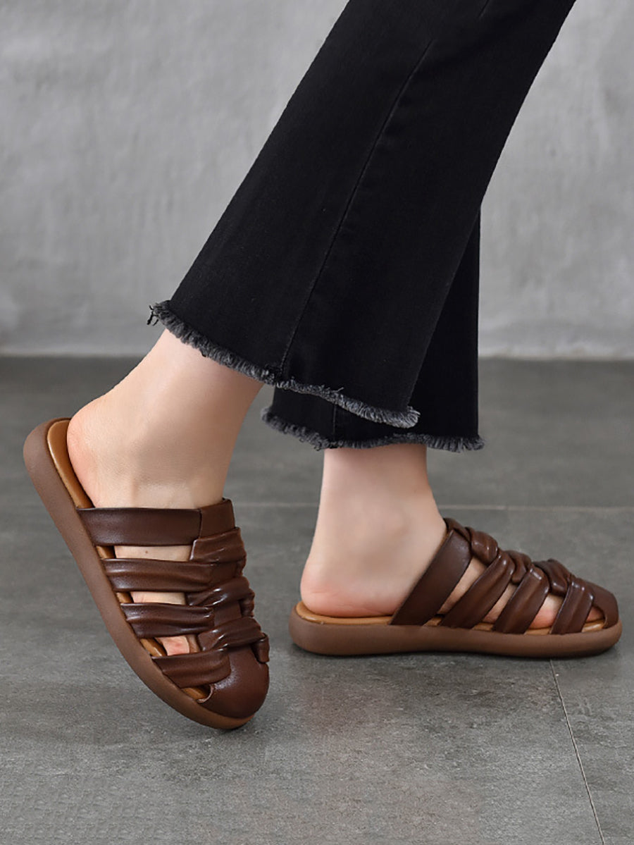 Casual Women Sandals Summer Genuine Leather FashionChic