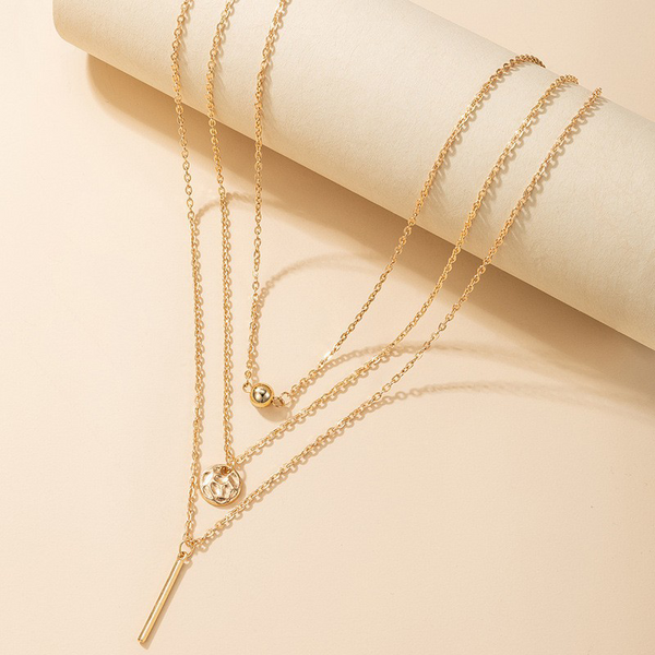 Simplicity Geometric Patchwork Necklaces Furdela