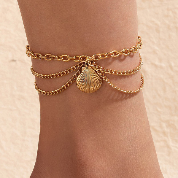 Simplicity Geometric Patchwork Anklet Furdela