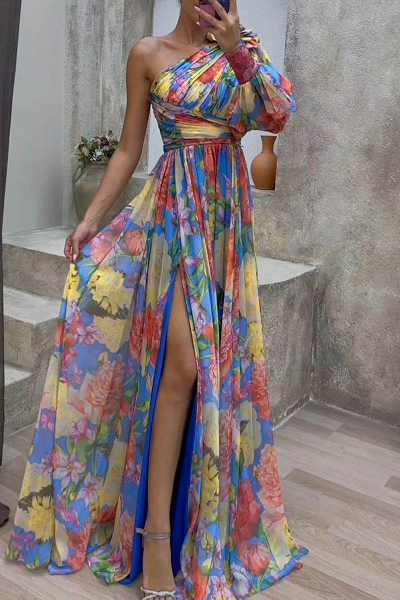 Elegant Floral Slit Evening Dress Dresses RH8524