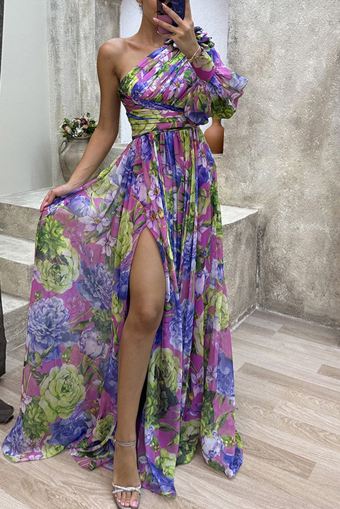 Elegant Floral Slit Evening Dress Dresses RH8524