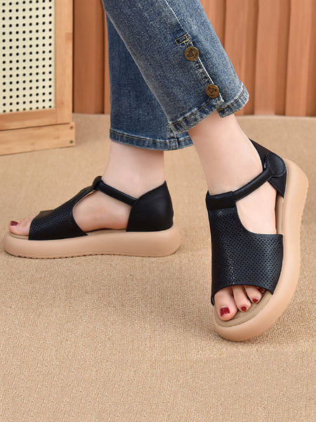 Summer Sandals Casual Leather Women Platfrom FashionChic