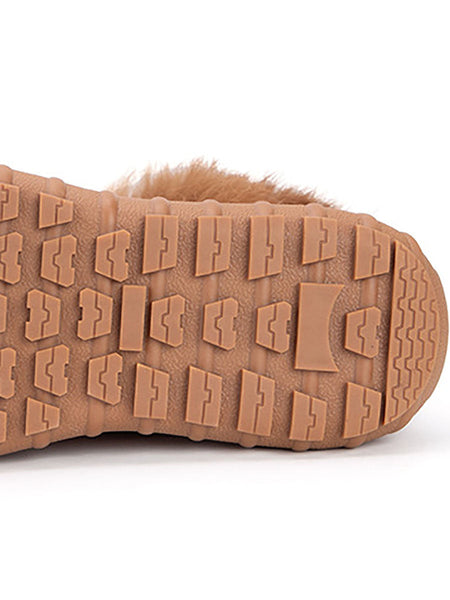 Women Solid Leather Plush Spliced Winter Boots AX1046 Genistyle Shop