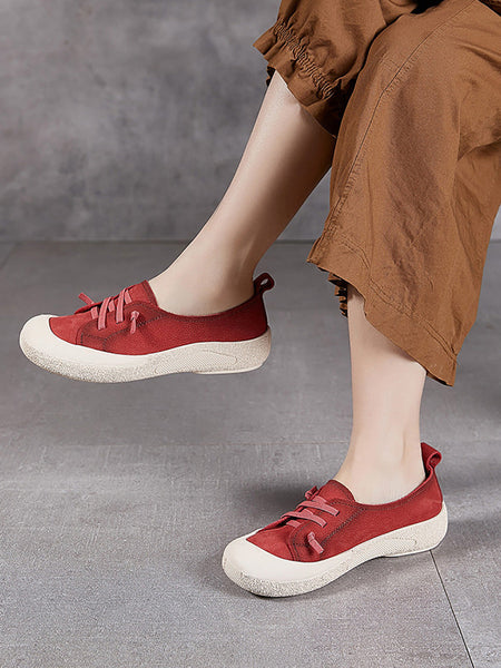 Casual Genuine Leather Flat Women Summer Shoes FashionChic
