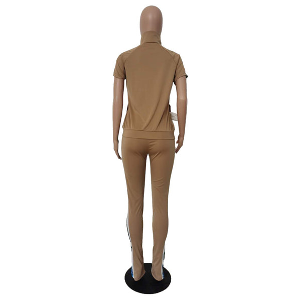 Plus Size Striped Drawstring Kangaroo Pocket Pants Set BO3060 Furdela