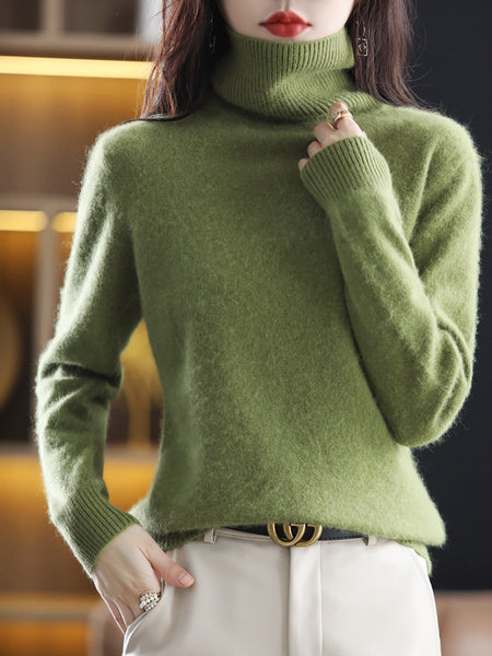 Women Autumn Casual Turtleneck Soft Cashmere Sweater AK1029 Genistyle Shop