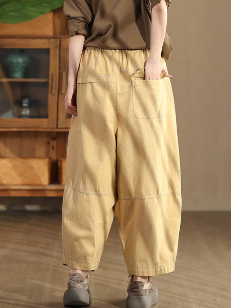 Women  Autumn Commute Solid Loose Harem Pants AT1070 ZMMM