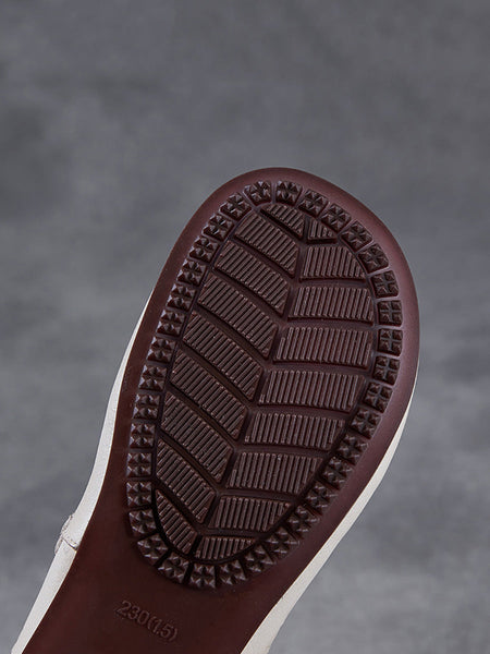 Genuine Shoes Women Summer Hollow Out Heel Low Leather FashionChic