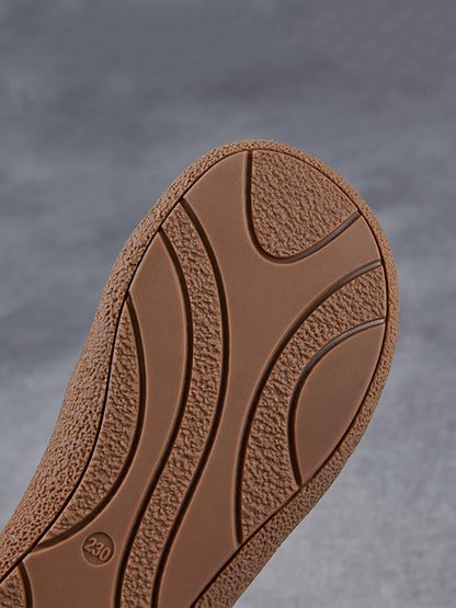 Summer Colorblock Leather Women Flat Genuine Shoes FashionChic
