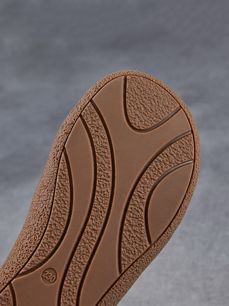 Summer Colorblock Leather Women Flat Genuine Shoes FashionChic