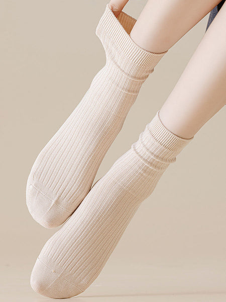 5 Pairs Women Soft Casual Cotton Socks BA1079 Genistyle Shop