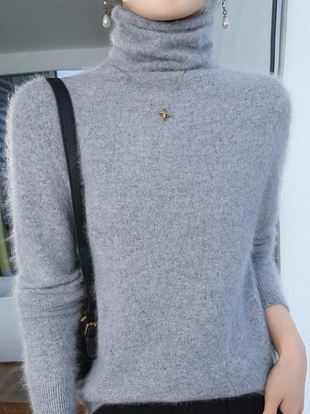 Women Autumn Turtleneck Wool Soft Warm Knit Sweater AV1029 Genistyle Shop