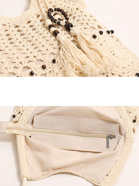 Weave Beach Vintage Bag Women Cotton Shoulder FashionChic