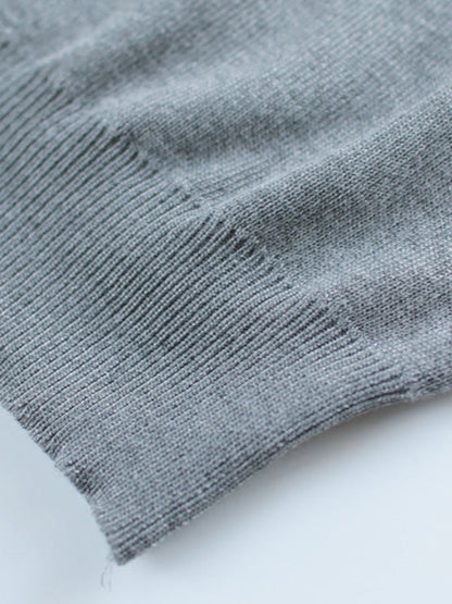 Tempermant Black Round-Neck Patchwork Hollow Lace Long Puff Sleeves Sweater QX011 shopify