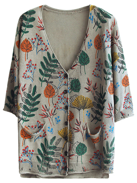 Plus Size Printed Half Sleeve Women Knitted Shirt WE1032 Ada Fashion