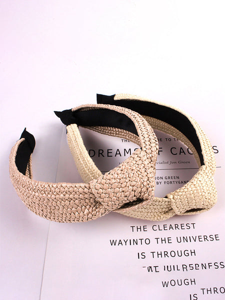 Casual Knot Straw Woven Hair Band - 4 Pieces AT1073 bestseller