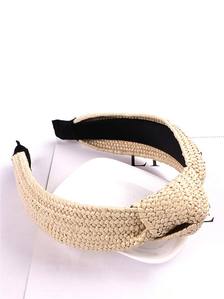 Casual Knot Straw Woven Hair Band - 4 Pieces AT1073 bestseller