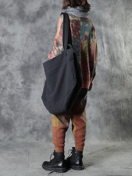 Plus Size Autumn Colorful Flower Knitted Floral Sweater Coat AS1048 BUYKUD