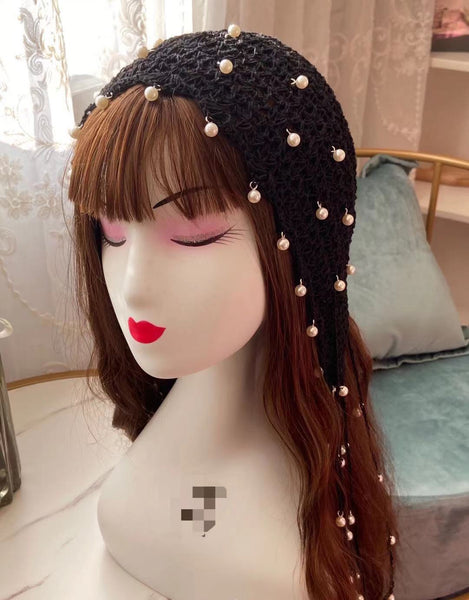 Tassel Pearl Cotton Handmade Knitted Hat OP1021 bestseller