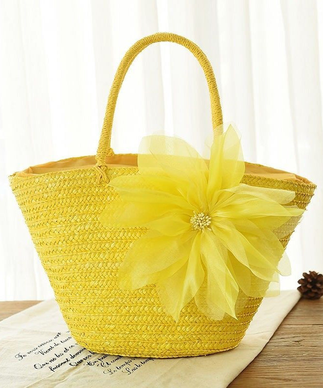 2024 Fashion Purple Flower Grass Woven Handbag HJ1009 Ada Fashion