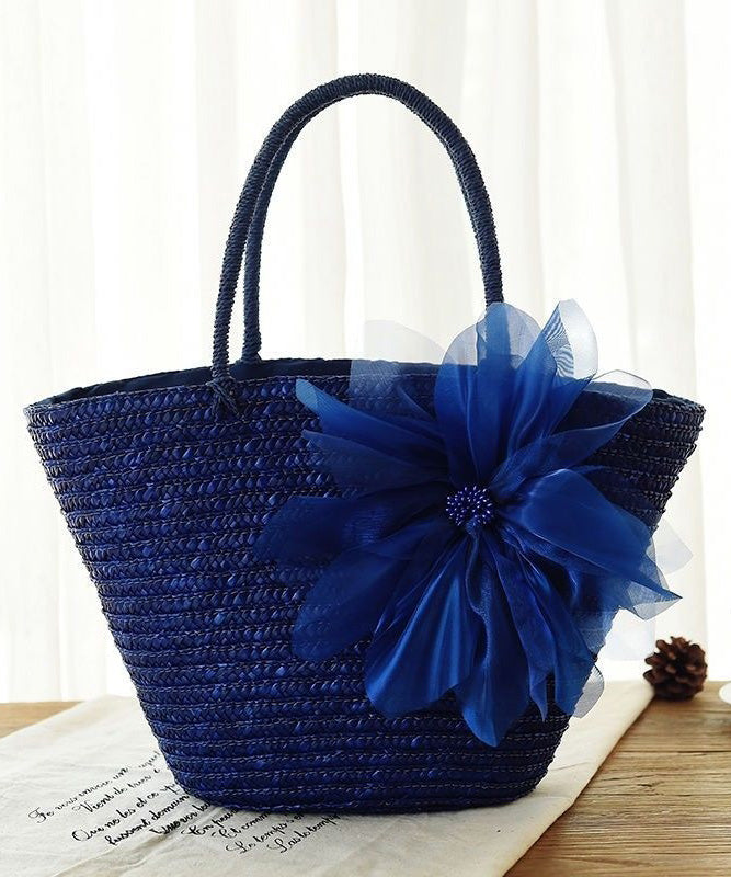 2024 Fashion Purple Flower Grass Woven Handbag HJ1009 Ada Fashion