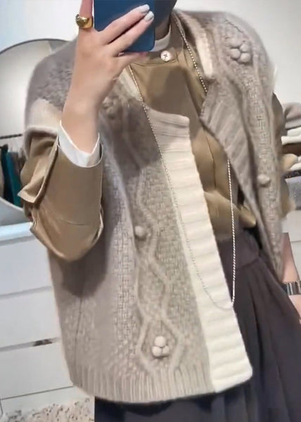 2024 New Apricot Grey Versatile Wool Vest Autumn WE019 HS-VTP241028