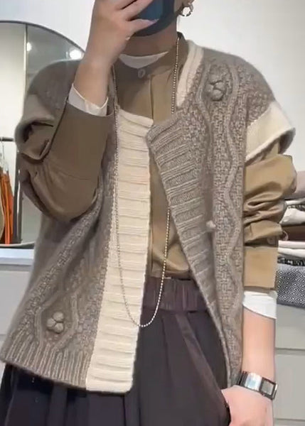 2024 New Apricot Grey Versatile Wool Vest Autumn WE019 HS-VTP241028