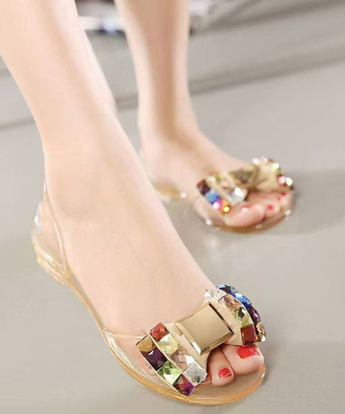 2024 New Black Water Diamond Flat Bottom Fish Mouth Sandals AG1005 shoe-CS240905