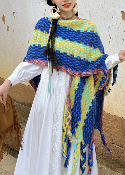 2024 New Bohemian Rainbow Tassel Cozy Warm Shawl WO037 HS-SCF241109