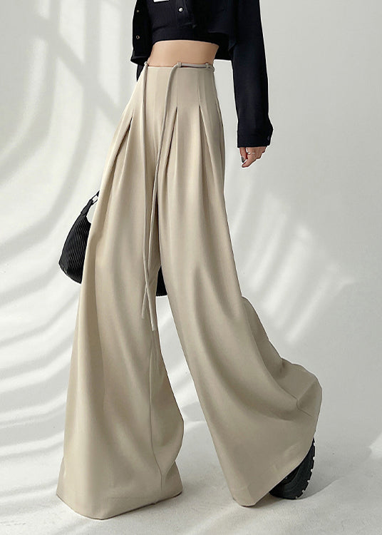 2024 New Coffee High Waist Wrinkled Wide Leg Pants Fall RU038 ABC