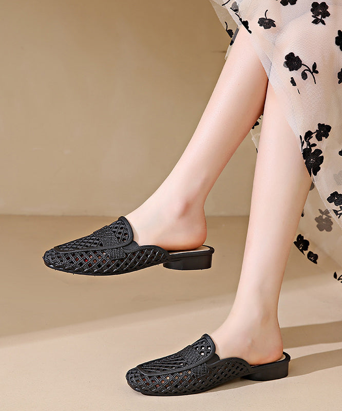 2024 New Fashion Apricot Hollow Out Breathable Slide Sandals AP1058 shoe-LT240905