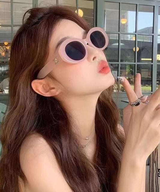 2024 New Pink Beach Dopamine Oval Sunglasses XS1076 Ada Fashion