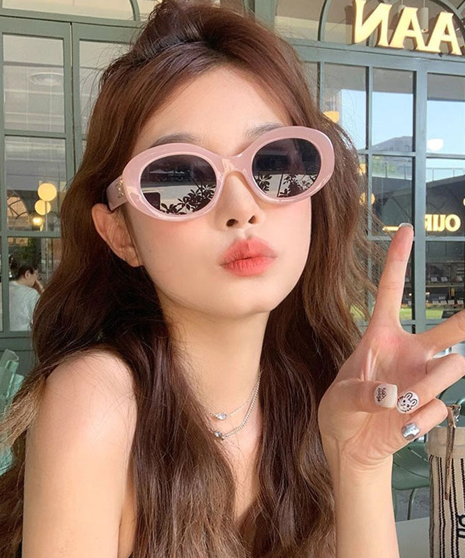 2024 New Pink Beach Dopamine Oval Sunglasses XS1076 Ada Fashion