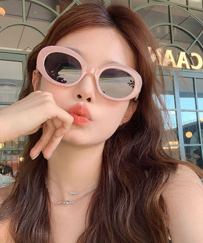 2024 New Pink Beach Dopamine Oval Sunglasses XS1076 Ada Fashion