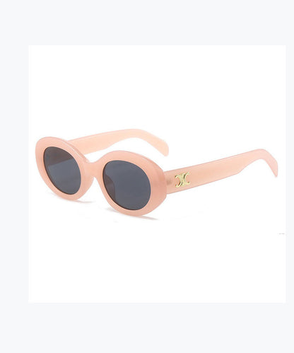 2024 New Pink Beach Dopamine Oval Sunglasses XS1076 Ada Fashion