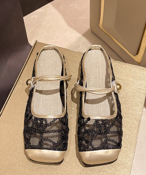 2024 New Stylish Silver Tulle Zircon Flats Slide Sandals AP1037 shoe-LT240905