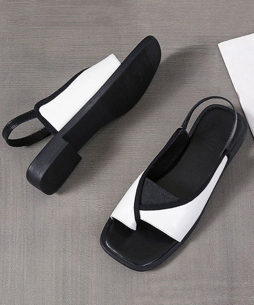 2024 New Summer Elastic Back Strap Square Headed Roman Shoes XC1043 Ada Fashion