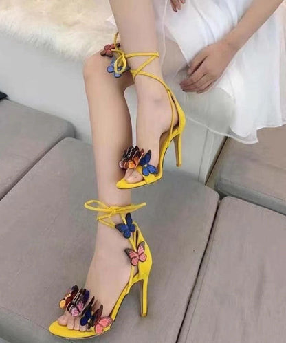 2024 New Summer Strap Butterfly Stiletto High Heel Sandals DD1034 Shoe-LX240605