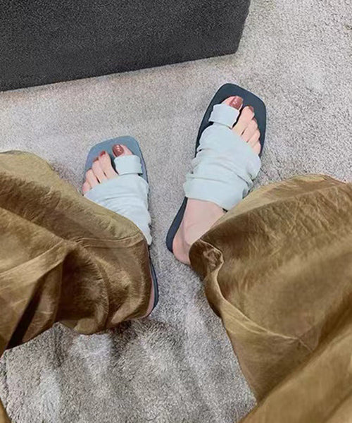 2024 Summer New White Toe Flat Wrinkled Slippers JJ023 Shoe-LT240609