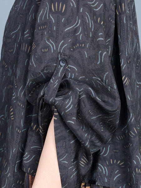 Women Artsy Floral Spliced Spring Maxi Dress CO1005 Ada Fashion