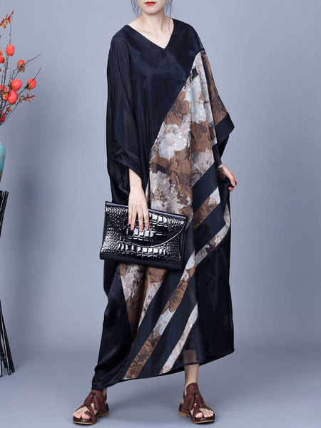 Women Artsy Flower Irregular Spliced Summer Maxi Dress CO1045 Ada Fashion