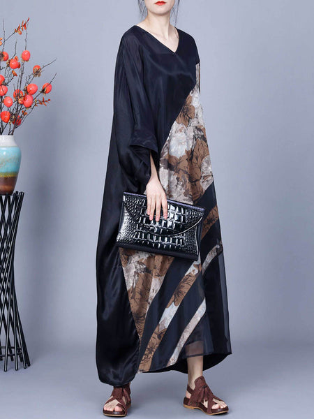 Women Artsy Flower Irregular Spliced Summer Maxi Dress CO1045 Ada Fashion